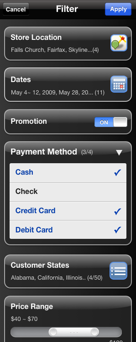 MicroStrategy Visual Insights — App redesign for iOS 7 (2)