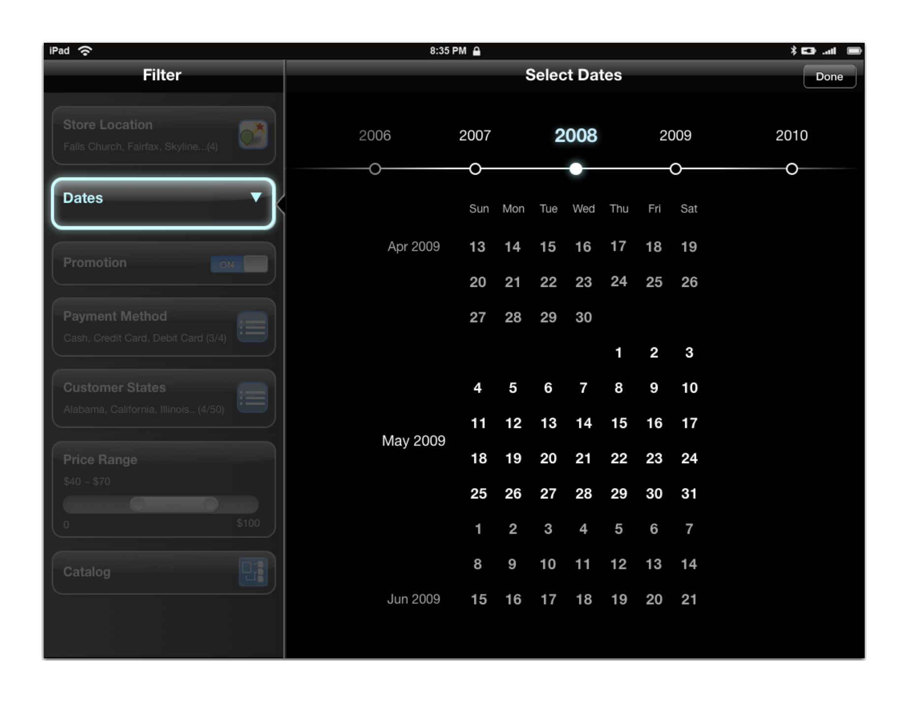 MicroStrategy Visual Insights — iPad — Modernizing through iOS 7 (2)