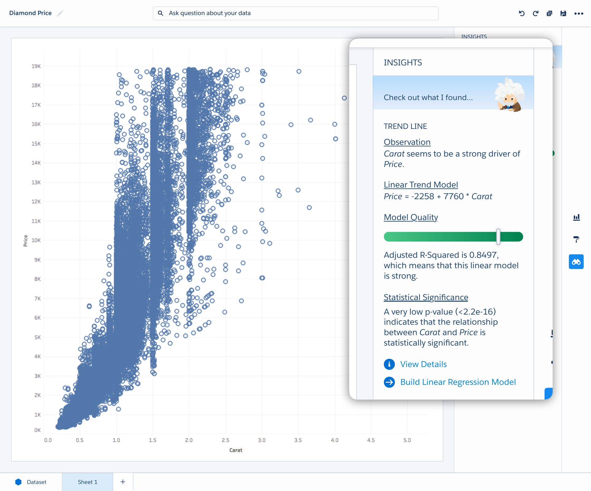 Salesforce Einstein Analytics — Data Explorer — Explore & visualize (3)