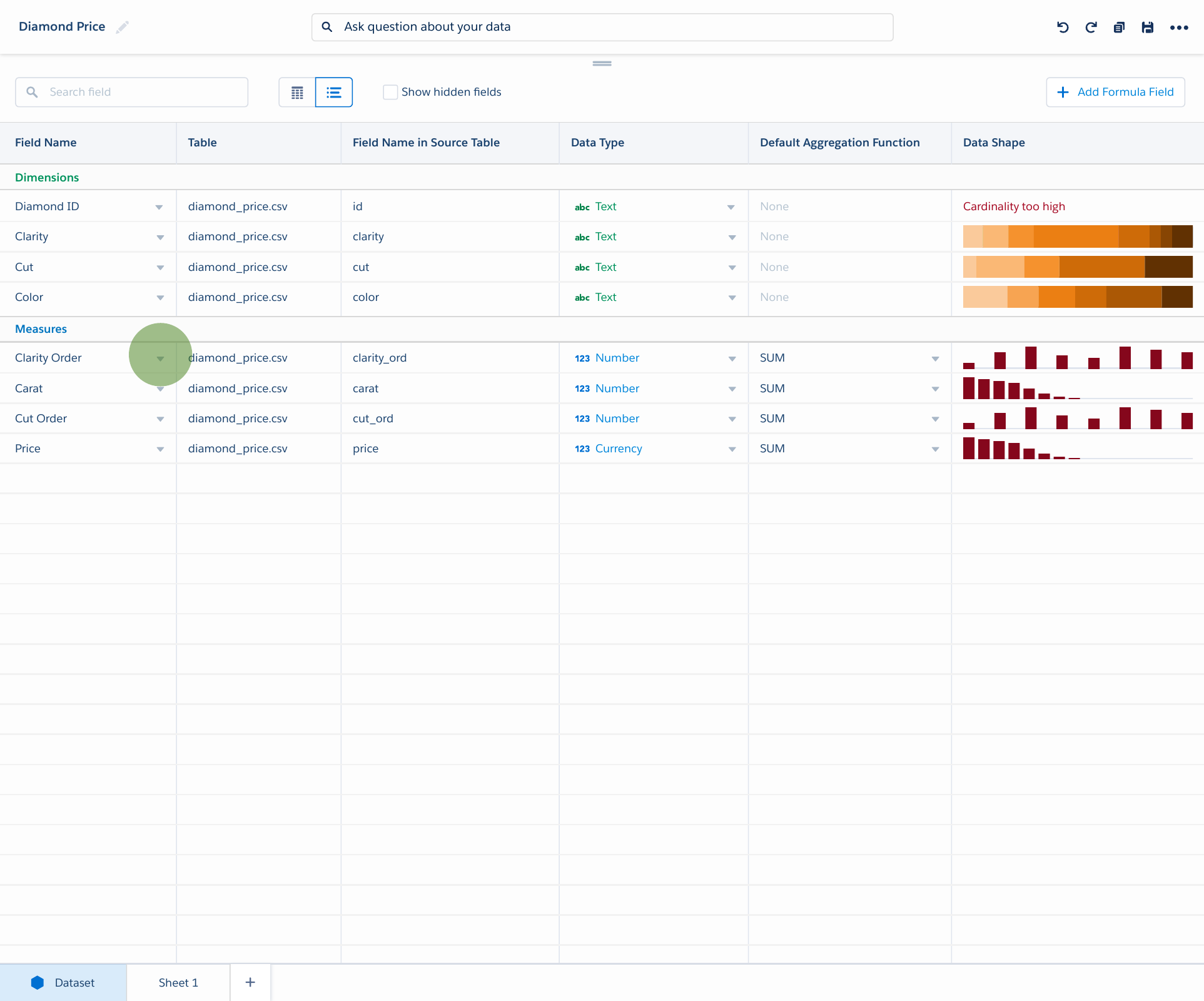 Salesforce Einstein Analytics — Data Explorer — Connect & prepare (3)