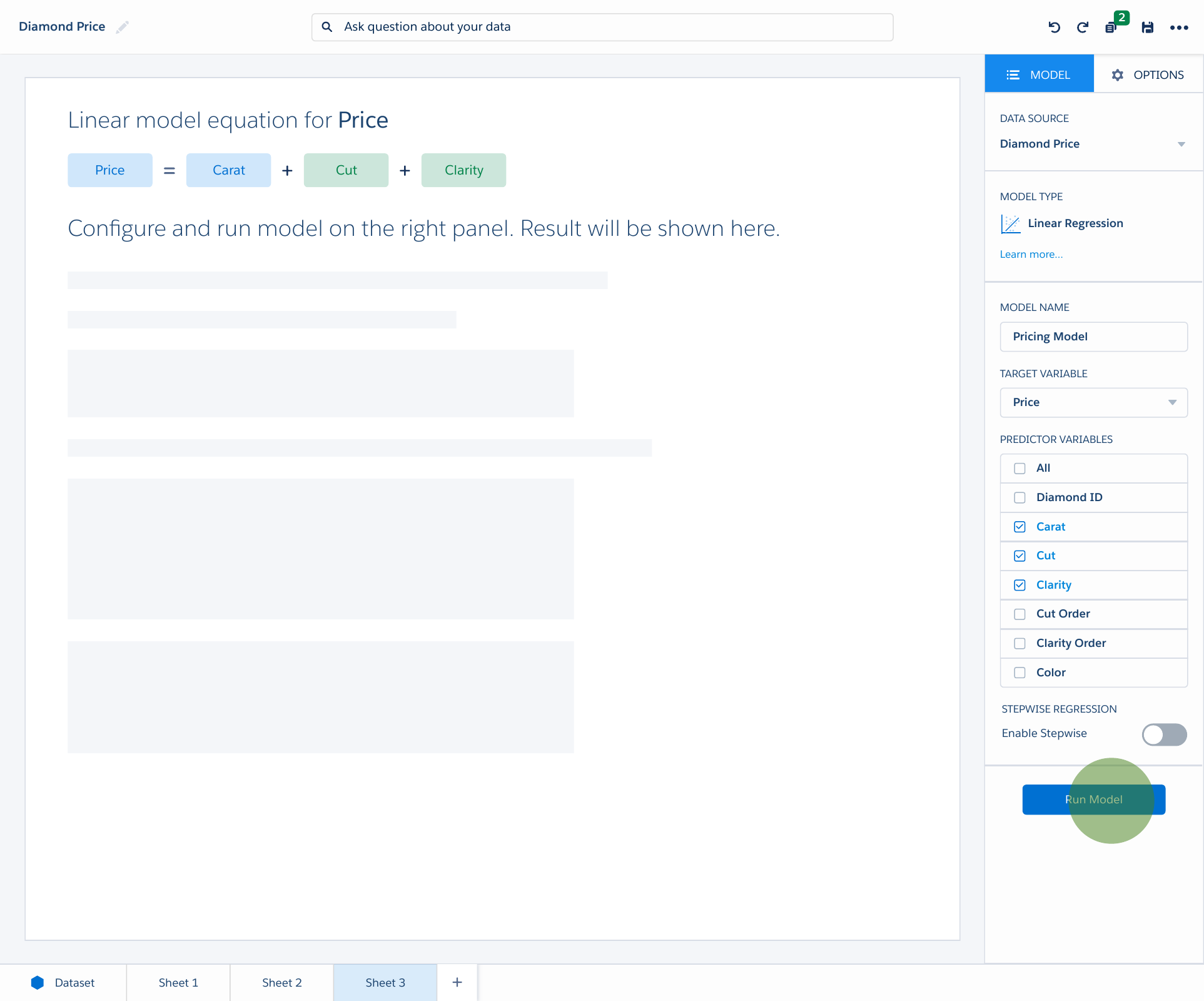 Salesforce Einstein Analytics — Data Explorer — Model & predict (1)