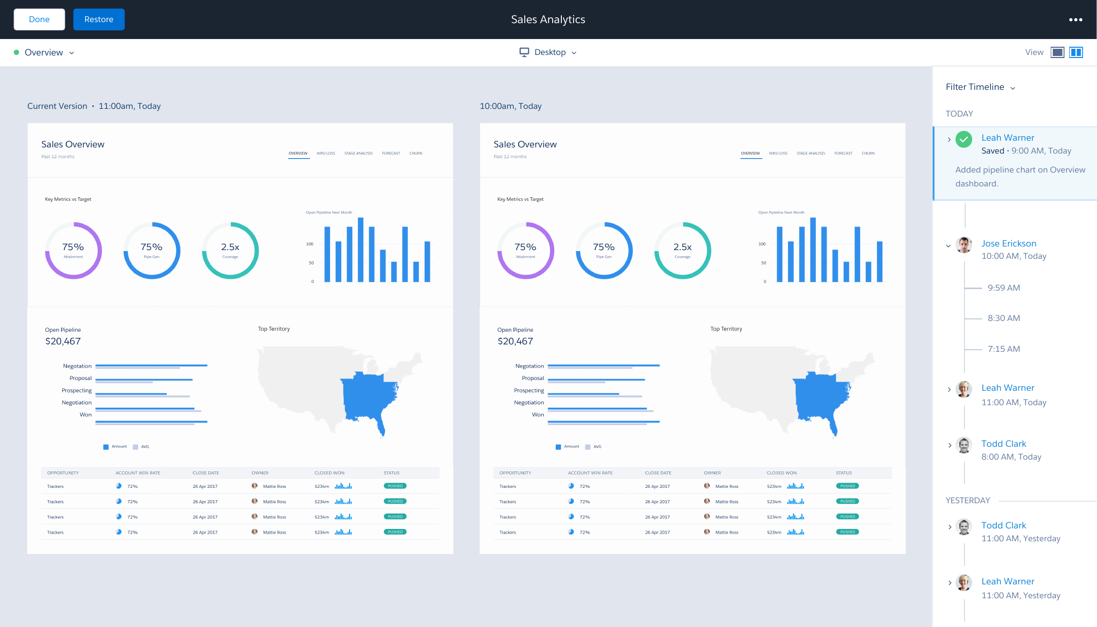 Salesforce Einstein Analytics — App Studio — Sharing & version history (3)